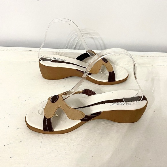 BCGGirls Leather Mule Wedges Slip On Sandals, Women's Size 7.5 - Picture 5 of 10
